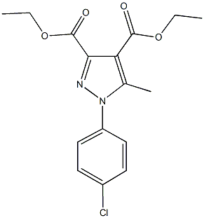 diethyl 1-(4-chlorophenyl)-5-methyl-1H-pyrazole-3,4-dicarboxylate 结构式