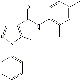 N-(2,4-dimethylphenyl)-5-methyl-1-phenyl-1H-pyrazole-4-carboxamide 结构式