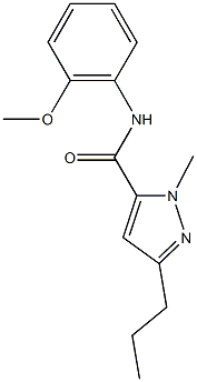 N-(2-methoxyphenyl)-1-methyl-3-propyl-1H-pyrazole-5-carboxamide 结构式