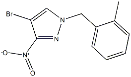 4-bromo-3-nitro-1-(2-methylbenzyl)-1H-pyrazole 结构式