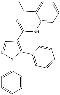 N-(2-ethylphenyl)-1,5-diphenyl-1H-pyrazole-4-carboxamide 结构式