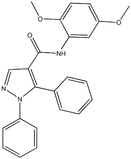 N-(2,5-dimethoxyphenyl)-1,5-diphenyl-1H-pyrazole-4-carboxamide 结构式