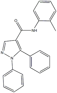N-(2-methylphenyl)-1,5-diphenyl-1H-pyrazole-4-carboxamide 结构式
