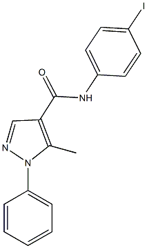 N-(4-iodophenyl)-5-methyl-1-phenyl-1H-pyrazole-4-carboxamide 结构式