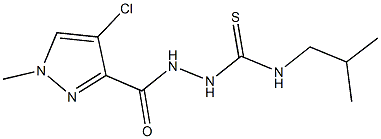 2-[(4-chloro-1-methyl-1H-pyrazol-3-yl)carbonyl]-N-isobutylhydrazinecarbothioamide 结构式