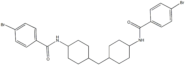 4-bromo-N-[4-({4-[(4-bromobenzoyl)amino]cyclohexyl}methyl)cyclohexyl]benzamide 结构式
