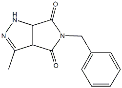 5-benzyl-3-methyl-3a,6a-dihydropyrrolo[3,4-c]pyrazole-4,6(1H,5H)-dione 结构式