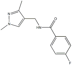 N-[(1,3-dimethyl-1H-pyrazol-4-yl)methyl]-4-fluorobenzamide 结构式