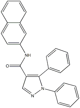 N-(2-naphthyl)-1,5-diphenyl-1H-pyrazole-4-carboxamide 结构式