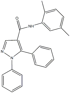 N-(2,5-dimethylphenyl)-1,5-diphenyl-1H-pyrazole-4-carboxamide 结构式