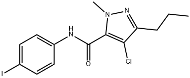 4-chloro-N-(4-iodophenyl)-1-methyl-3-propyl-1H-pyrazole-5-carboxamide 结构式