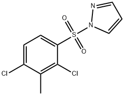 1-[(2,4-dichloro-3-methylphenyl)sulfonyl]-1H-pyrazole 结构式