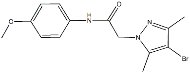 2-(4-bromo-3,5-dimethyl-1H-pyrazol-1-yl)-N-(4-methoxyphenyl)acetamide 结构式