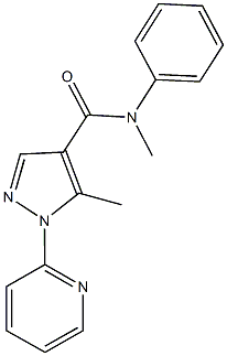 N,5-dimethyl-N-phenyl-1-(2-pyridinyl)-1H-pyrazole-4-carboxamide 结构式