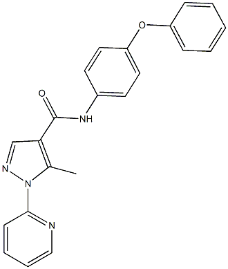 5-methyl-N-(4-phenoxyphenyl)-1-(2-pyridinyl)-1H-pyrazole-4-carboxamide 结构式