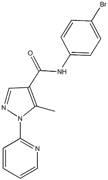 N-(4-bromophenyl)-5-methyl-1-(2-pyridinyl)-1H-pyrazole-4-carboxamide 结构式