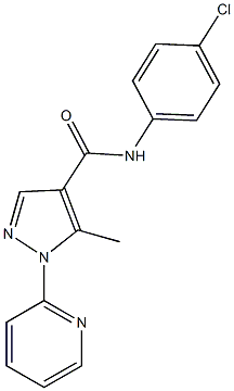 N-(4-chlorophenyl)-5-methyl-1-(2-pyridinyl)-1H-pyrazole-4-carboxamide 结构式