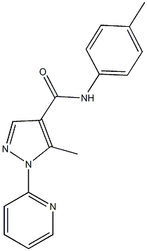 5-methyl-N-(4-methylphenyl)-1-(2-pyridinyl)-1H-pyrazole-4-carboxamide 结构式