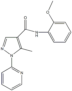 N-(2-methoxyphenyl)-5-methyl-1-(2-pyridinyl)-1H-pyrazole-4-carboxamide 结构式