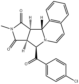 8-(4-chlorobenzoyl)-10-methyl-11a,11b-dihydro-8H-pyrrolo[3',4':3,4]pyrrolo[2,1-a]isoquinoline-9,11(8aH,10H)-dione 结构式