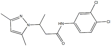 N-(3,4-dichlorophenyl)-3-(3,5-dimethyl-1H-pyrazol-1-yl)butanamide 结构式