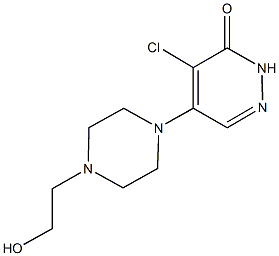 4-chloro-5-[4-(2-hydroxyethyl)-1-piperazinyl]-3(2H)-pyridazinone 结构式