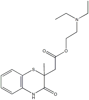 2-(diethylamino)ethyl (2-methyl-3-oxo-3,4-dihydro-2H-1,4-benzothiazin-2-yl)acetate 结构式