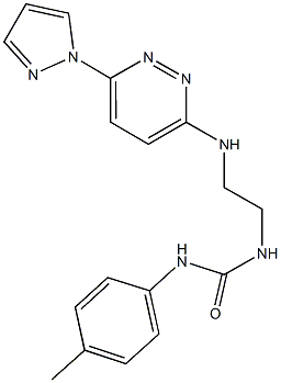 N-(4-methylphenyl)-N'-(2-{[6-(1H-pyrazol-1-yl)-3-pyridazinyl]amino}ethyl)urea 结构式