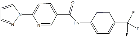 6-(1H-pyrazol-1-yl)-N-[4-(trifluoromethyl)phenyl]nicotinamide 结构式