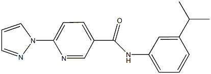 N-(3-isopropylphenyl)-6-(1H-pyrazol-1-yl)nicotinamide 结构式