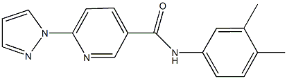 N-(3,4-dimethylphenyl)-6-(1H-pyrazol-1-yl)nicotinamide 结构式