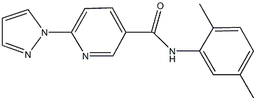 N-(2,5-dimethylphenyl)-6-(1H-pyrazol-1-yl)nicotinamide 结构式