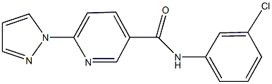 N-(3-chlorophenyl)-6-(1H-pyrazol-1-yl)nicotinamide 结构式