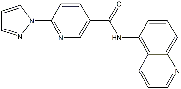 6-(1H-pyrazol-1-yl)-N-(5-quinolinyl)nicotinamide 结构式