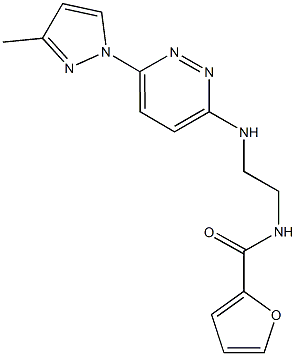 N-(2-{[6-(3-methyl-1H-pyrazol-1-yl)-3-pyridazinyl]amino}ethyl)-2-furamide 结构式