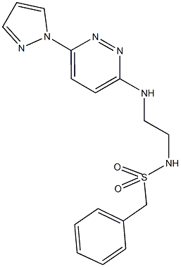 phenyl-N-(2-{[6-(1H-pyrazol-1-yl)-3-pyridazinyl]amino}ethyl)methanesulfonamide 结构式