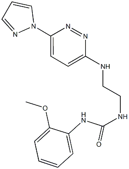 N-(2-methoxyphenyl)-N'-(2-{[6-(1H-pyrazol-1-yl)-3-pyridazinyl]amino}ethyl)urea 结构式