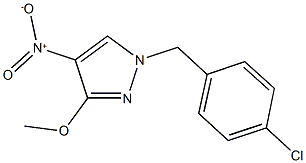 1-(4-chlorobenzyl)-4-nitro-3-methoxy-1H-pyrazole 结构式