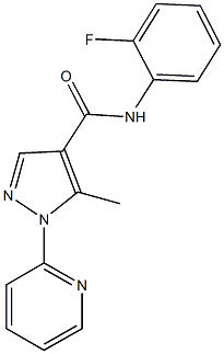 N-(2-fluorophenyl)-5-methyl-1-(2-pyridinyl)-1H-pyrazole-4-carboxamide 结构式