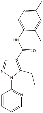 N-(2,4-dimethylphenyl)-5-ethyl-1-(2-pyridinyl)-1H-pyrazole-4-carboxamide 结构式