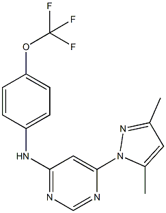 N-[6-(3,5-dimethyl-1H-pyrazol-1-yl)-4-pyrimidinyl]-N-[4-(trifluoromethoxy)phenyl]amine 结构式