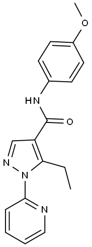 5-ethyl-N-(4-methoxyphenyl)-1-(2-pyridinyl)-1H-pyrazole-4-carboxamide 结构式