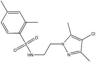 N-[2-(4-chloro-3,5-dimethyl-1H-pyrazol-1-yl)ethyl]-2,4-dimethylbenzenesulfonamide 结构式