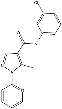 N-(3-chlorophenyl)-5-methyl-1-(2-pyridinyl)-1H-pyrazole-4-carboxamide 结构式