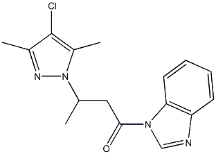 1-[3-(4-chloro-3,5-dimethyl-1H-pyrazol-1-yl)butanoyl]-1H-benzimidazole 结构式