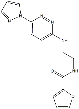 N-(2-{[6-(1H-pyrazol-1-yl)-3-pyridazinyl]amino}ethyl)-2-furamide 结构式