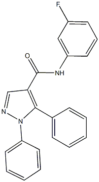 N-(3-fluorophenyl)-1,5-diphenyl-1H-pyrazole-4-carboxamide 结构式