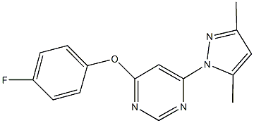 6-(3,5-dimethyl-1H-pyrazol-1-yl)-4-pyrimidinyl 4-fluorophenyl ether 结构式