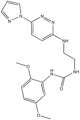 N-(2,5-dimethoxyphenyl)-N'-(2-{[6-(1H-pyrazol-1-yl)-3-pyridazinyl]amino}ethyl)urea 结构式
