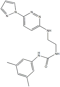 N-(3,5-dimethylphenyl)-N'-(2-{[6-(1H-pyrazol-1-yl)-3-pyridazinyl]amino}ethyl)urea 结构式